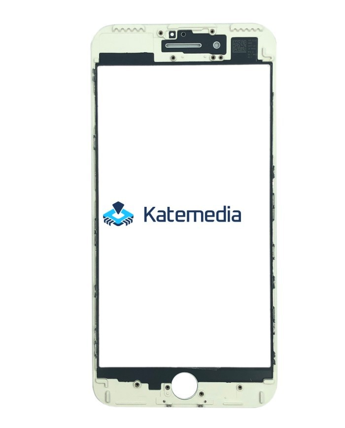 Szyba z ramką + klej OCA do iPhone 7+ Biała