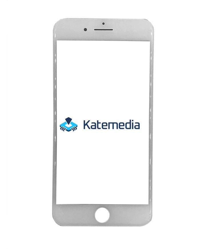 Glass With Frame + OCA Glue For IPhone 7+ White