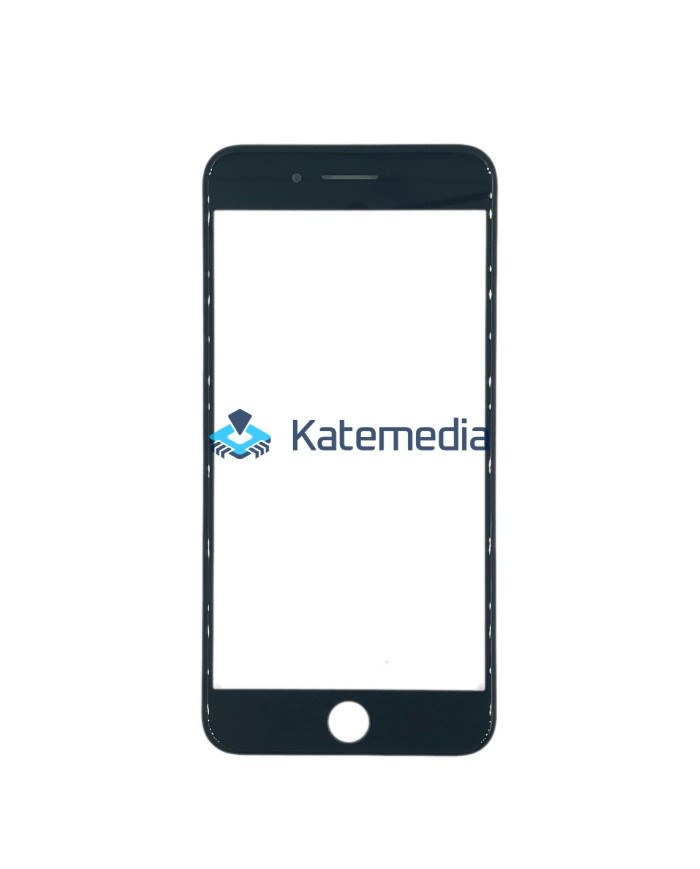 Glass With Frame + OCA Glue For IPhone 7+ Black