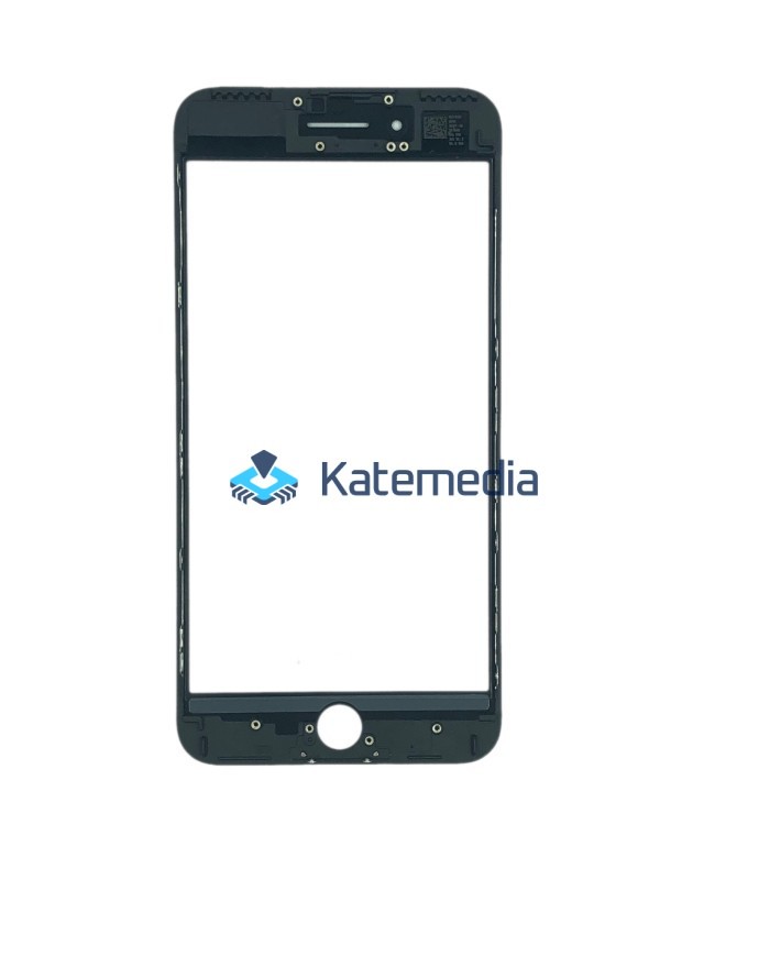 Glass With Frame + OCA Glue For IPhone 7+ Black