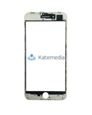 Szyba z ramką + klej OCA do iPhone 8+ Biała