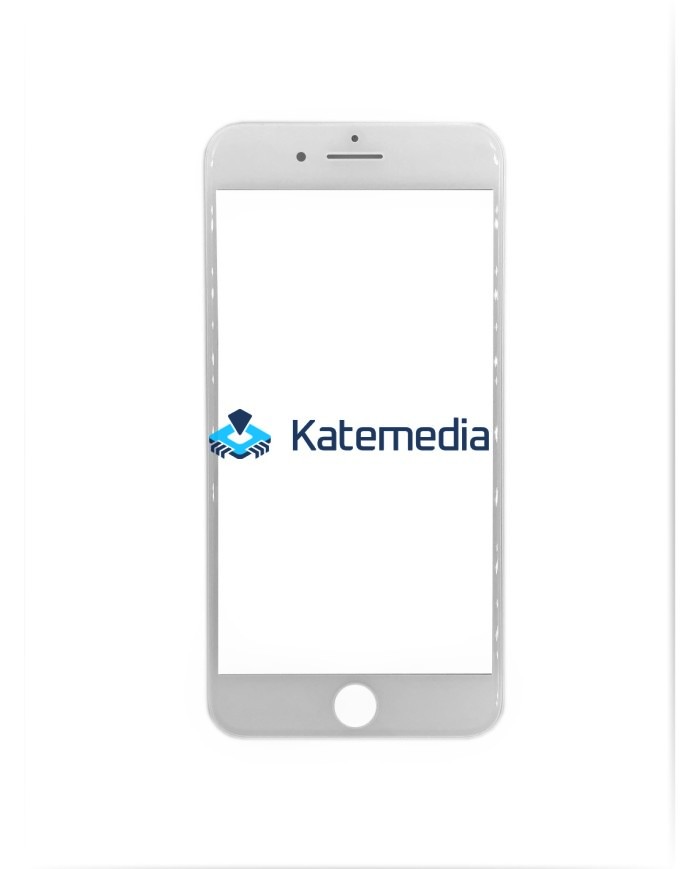 Szyba z ramką + klej OCA do iPhone 8+ Biała