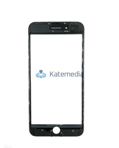 Glass With Frame + OCA Glue For IPhone 8+ Black