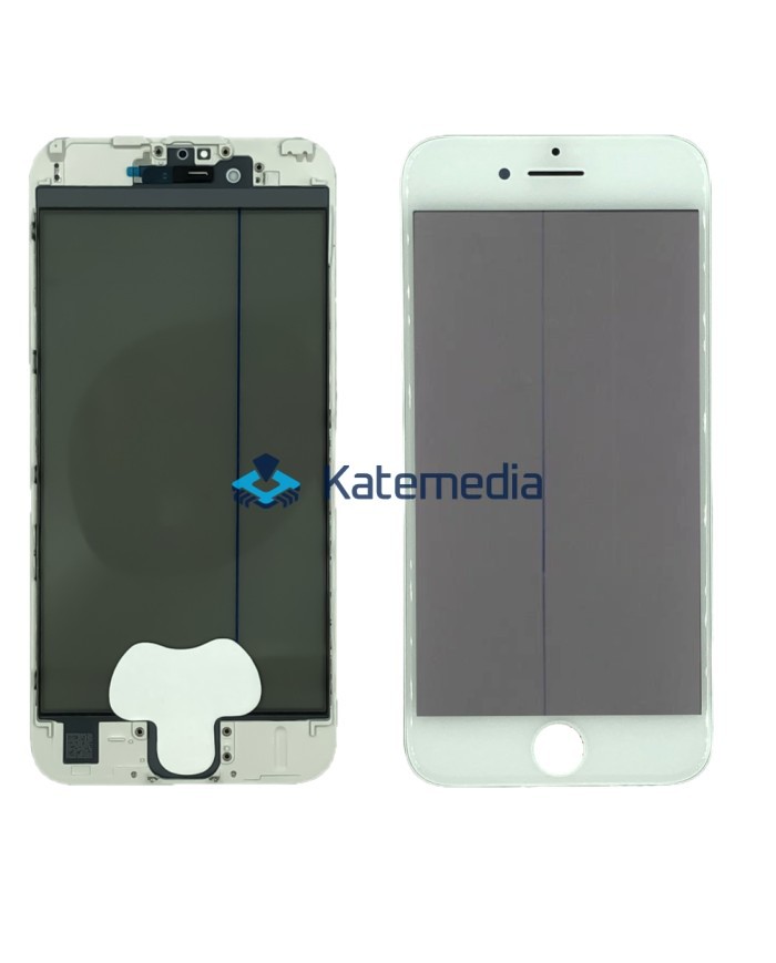 Glass With Frame + Polarizer For IPhone 6s White