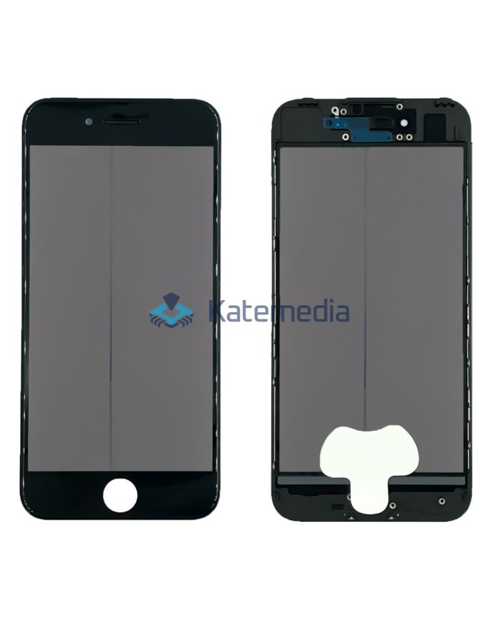 Szyba z ramką polaryzacja do iPhone 7 Czarna
