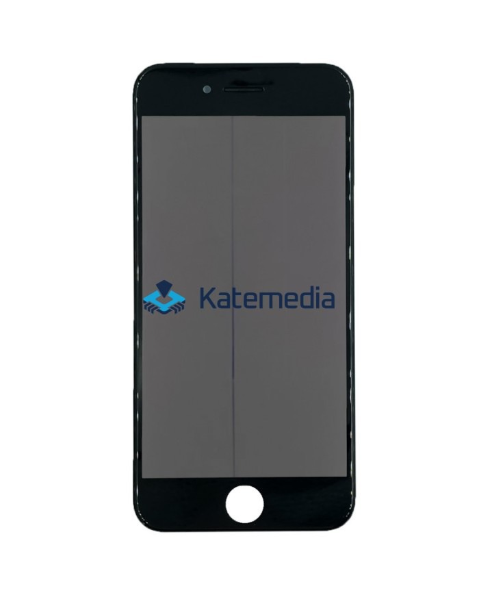 Szyba z ramką polaryzacja do iPhone 7+ Czarna