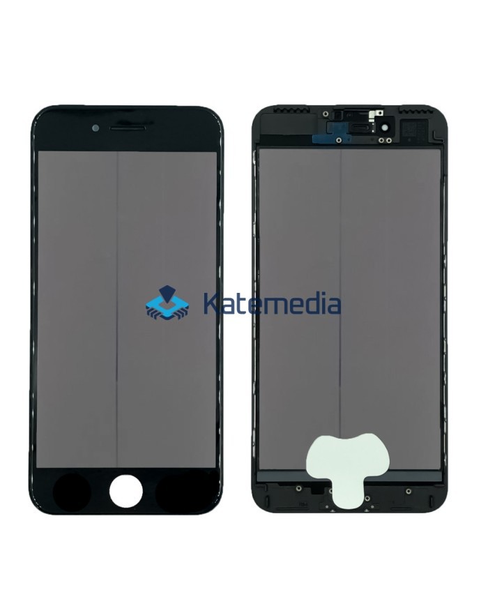 Szyba z ramką polaryzacja do iPhone 7+ Czarna