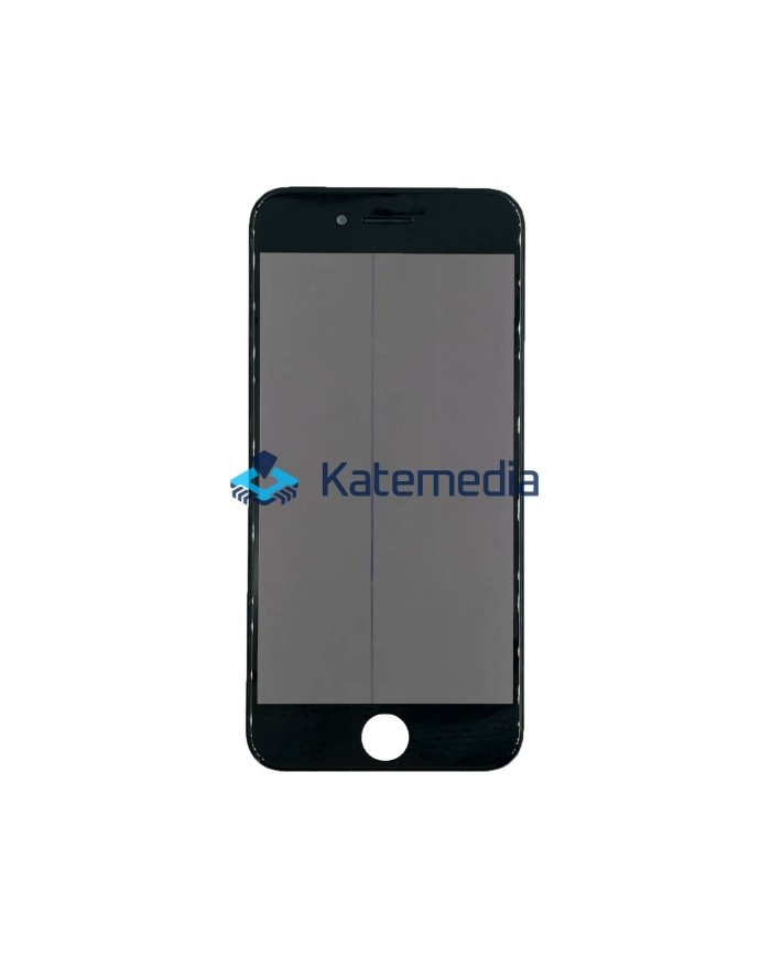 Glass With Frame + Polarizer For IPhone 8 Black