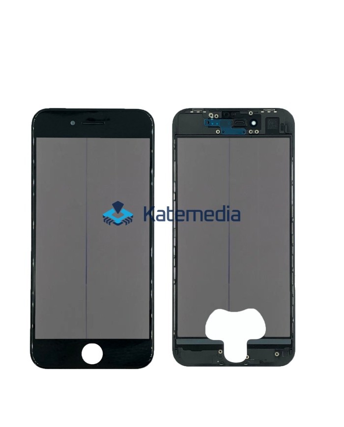 Szyba z ramką polaryzacja do iPhone 8 Czarna