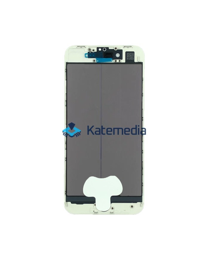 Glass With Frame + Polarizer For IPhone 8 White