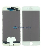 Szyba z ramką polaryzacja do iPhone 8 Biała
