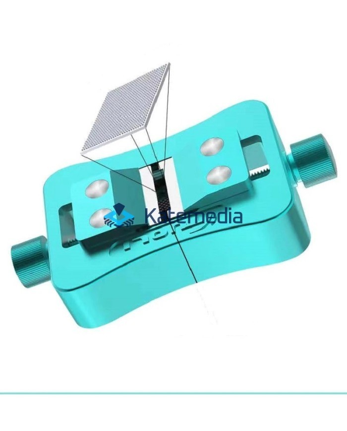 A handle that holds the chips while removing the glue