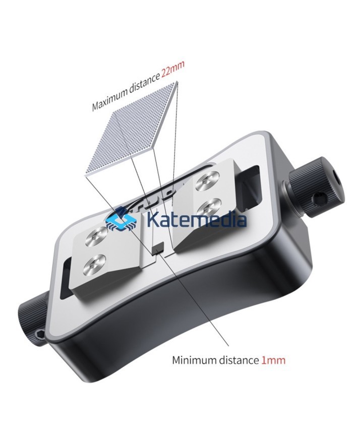 A handle that holds the chips while removing the glue