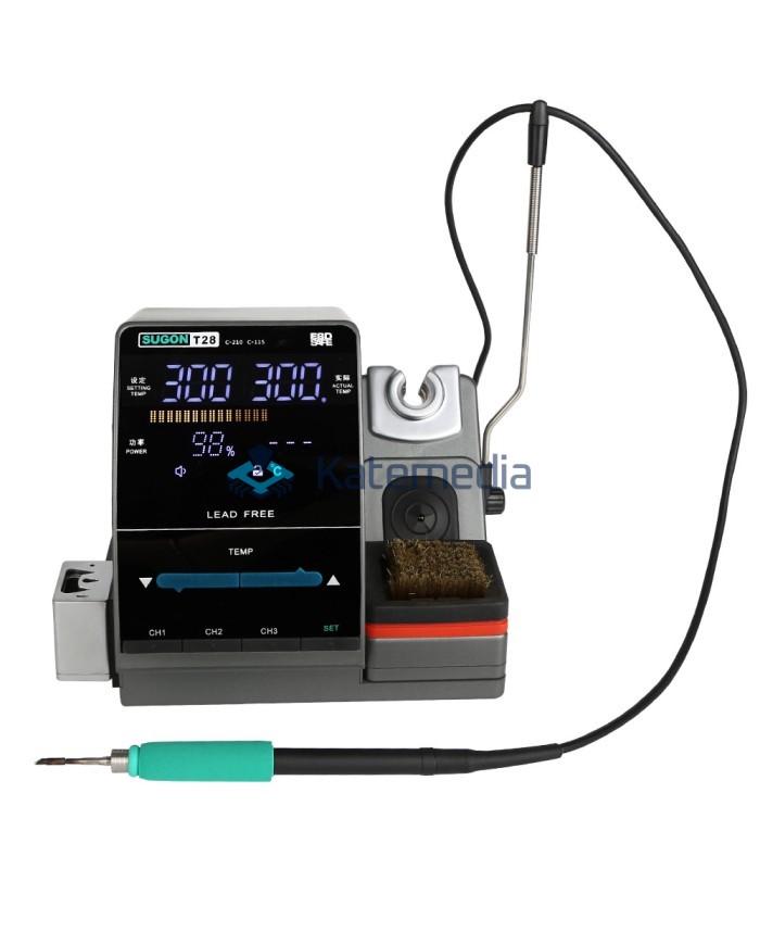 Sugon T28 – stacja lutownicza z dwoma kolbami na groty JBC C115 i C210