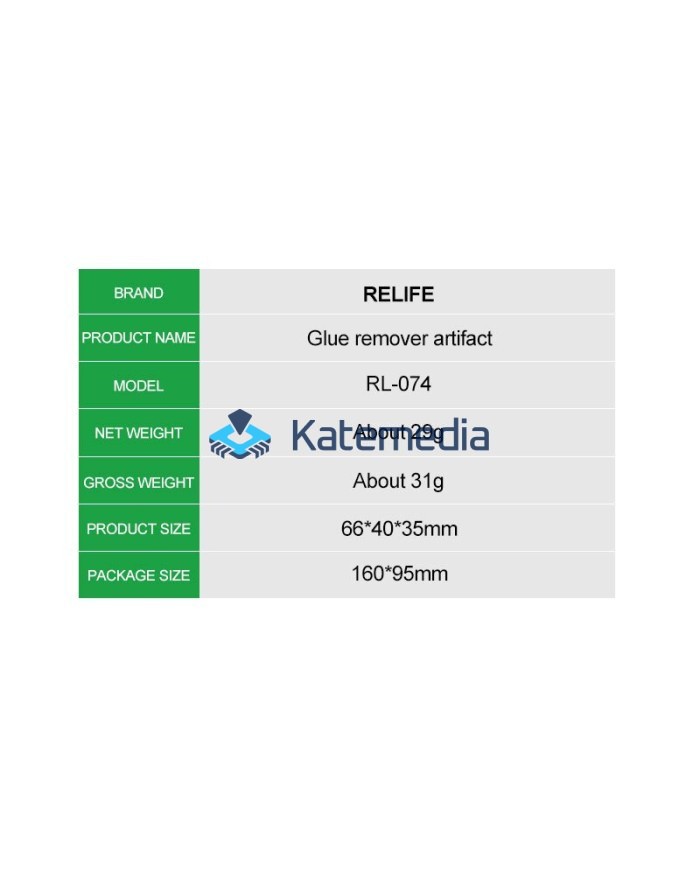 A handle for removing glue from the glue removing device