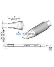 Soldering Tip JBC C245741 Cartridge Chisel 2.4 x 0.6 HT