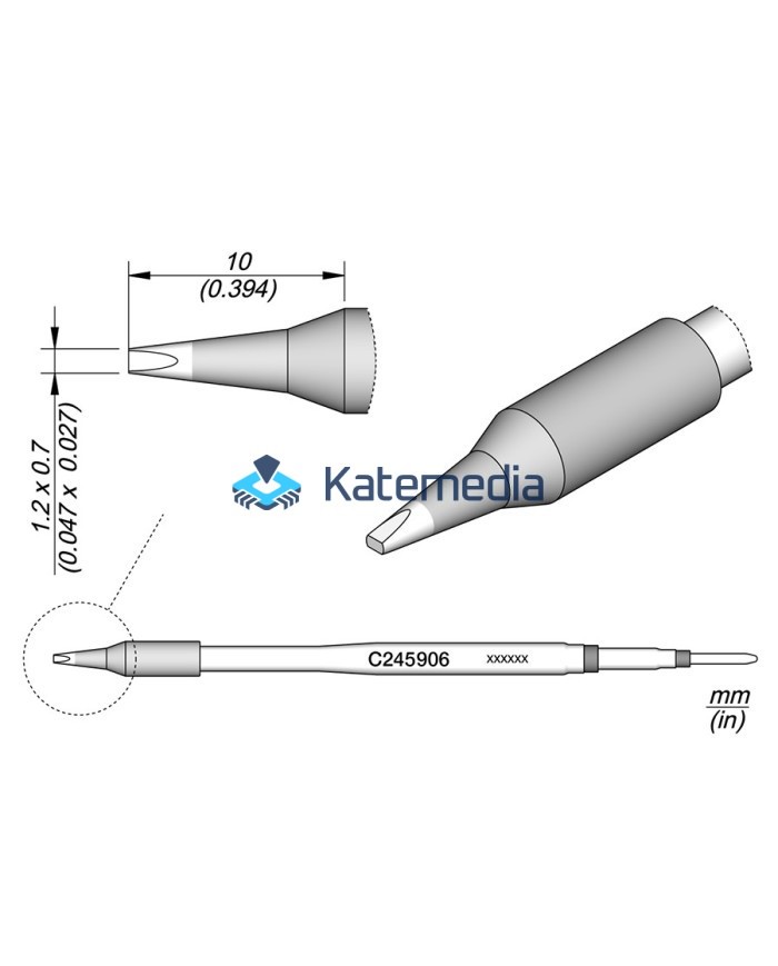Grot lutownicy JBC C245906 Stożek