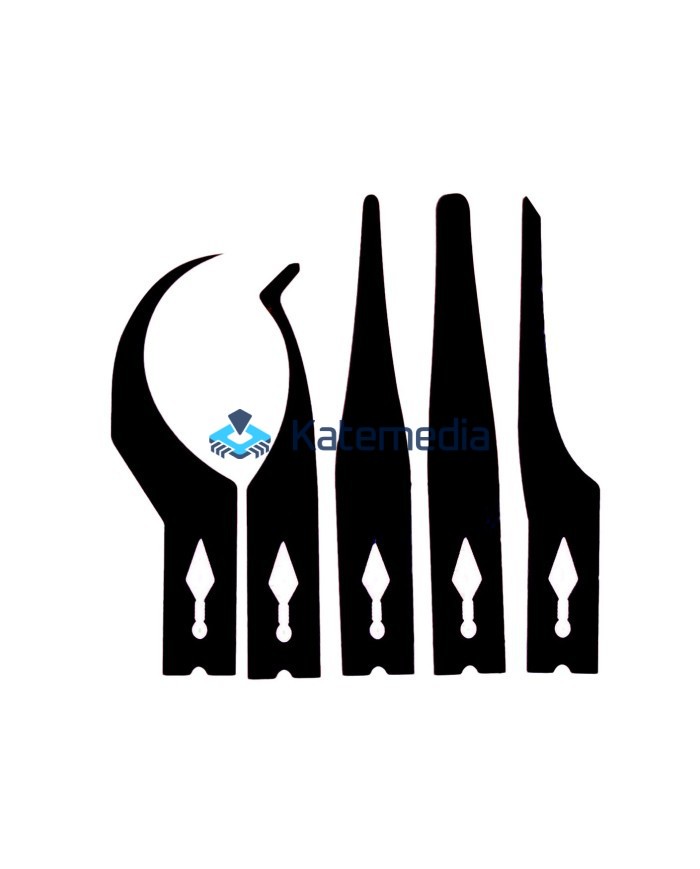 Set of durable precision scrapers 5 pcs