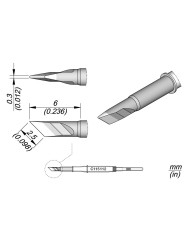 JBC C115112 Soldering Iron Tip Flat Beveled