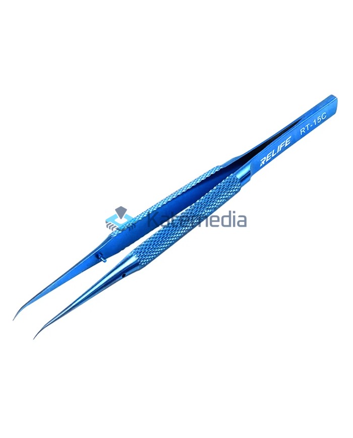 Precision service tweezers Relife RT-15C Curved