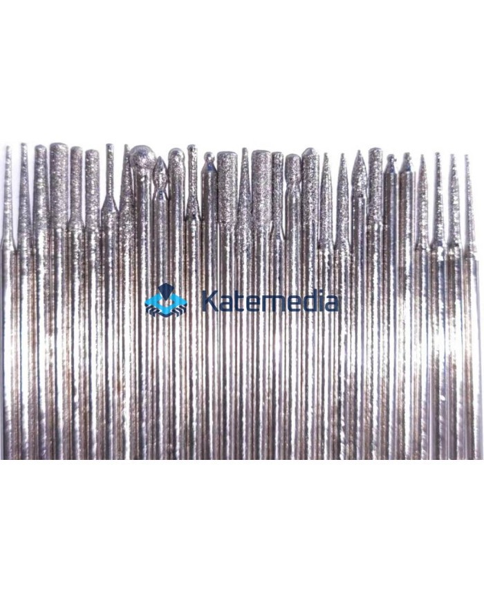 Zestaw frezów diamentowych 25 szt trzon 2.25mm