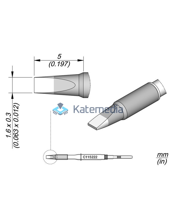 Grot lutownicy JBC C115222 Dłuto