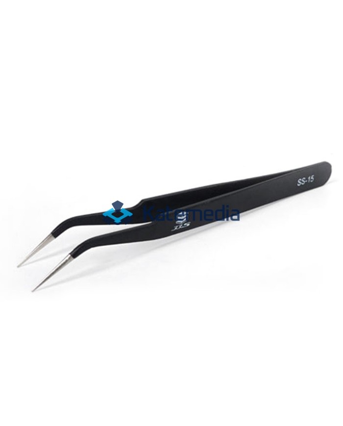 Antistatic tweezers Sunshine SS-15 Curved