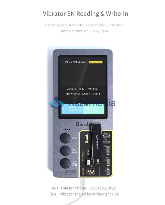 Programator Qianli iCopy Plus 2.2 True Tone / Baterie / Kable