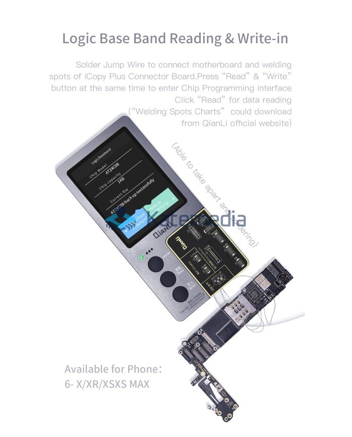 Programator Qianli iCopy Plus 2.2 True Tone / Baterie / Kable