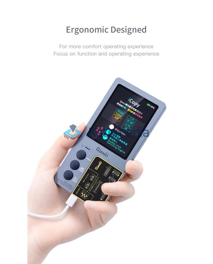 Programator Qianli iCopy Plus 2.2 True Tone / Baterie / Kable