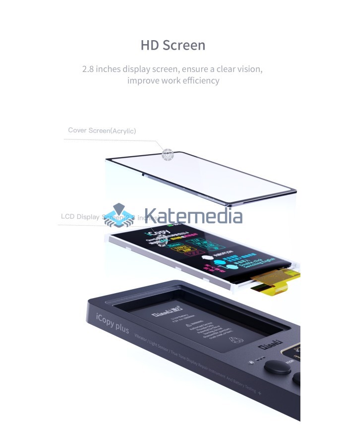 Programator Qianli iCopy Plus 2.2 True Tone / Baterie / Kable