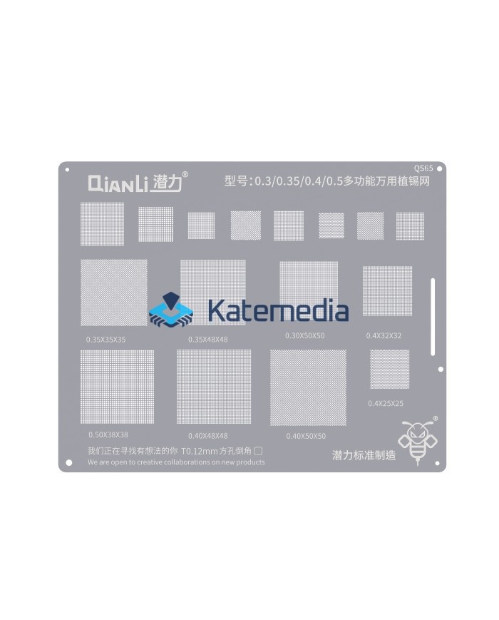 Stencil BGA Qianli QS65 Universal 0.3/0.35/0.4/0.5