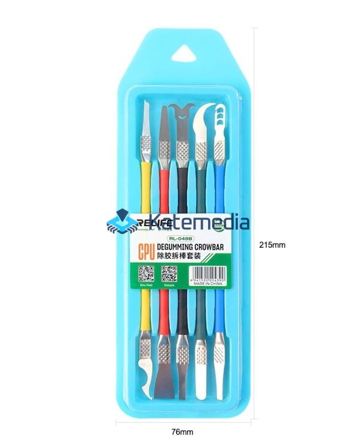 A set of scrapers for removing glue from the chips 049B