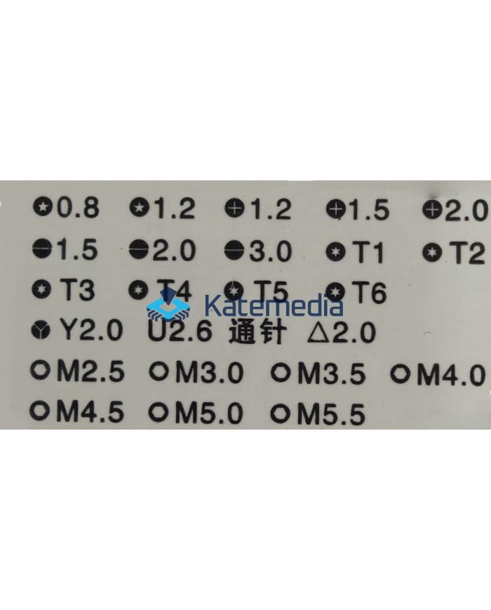 A set of screwdriver tools for repairing phones