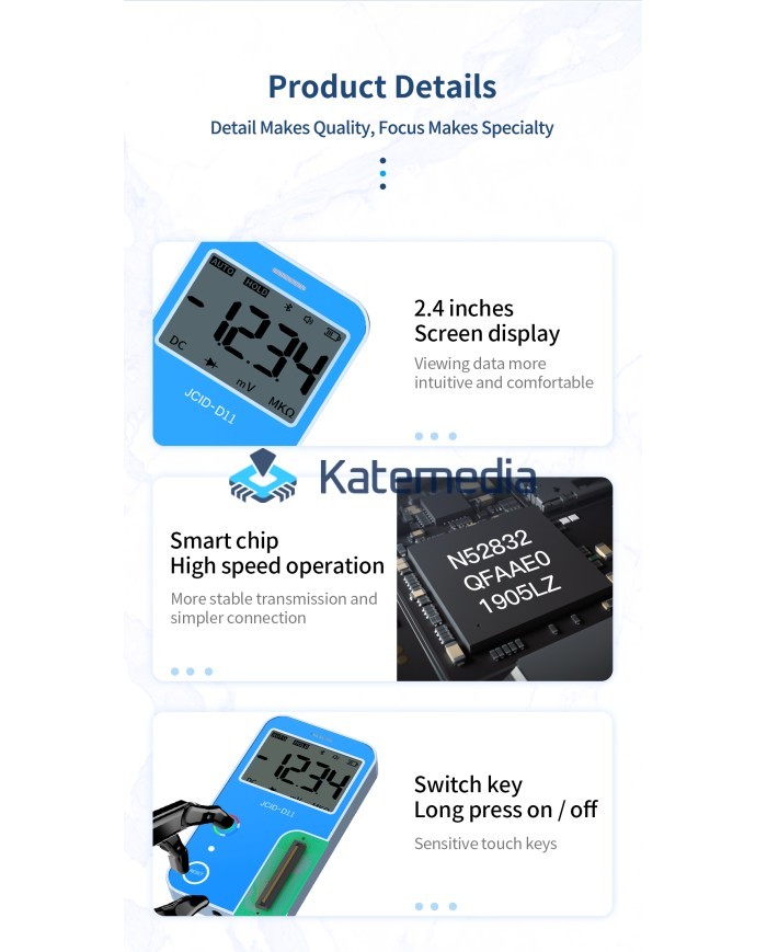 JCID D11 Multimeter Diagnostic Tester for iPhone