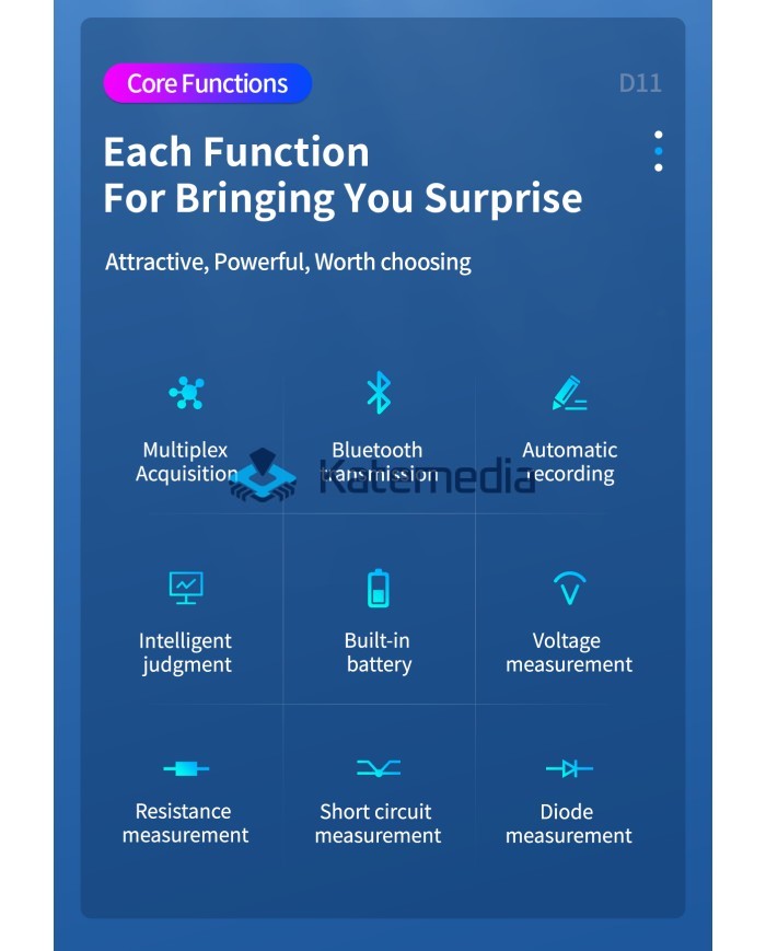 JCID D11 Multimeter Diagnostic Tester for iPhone