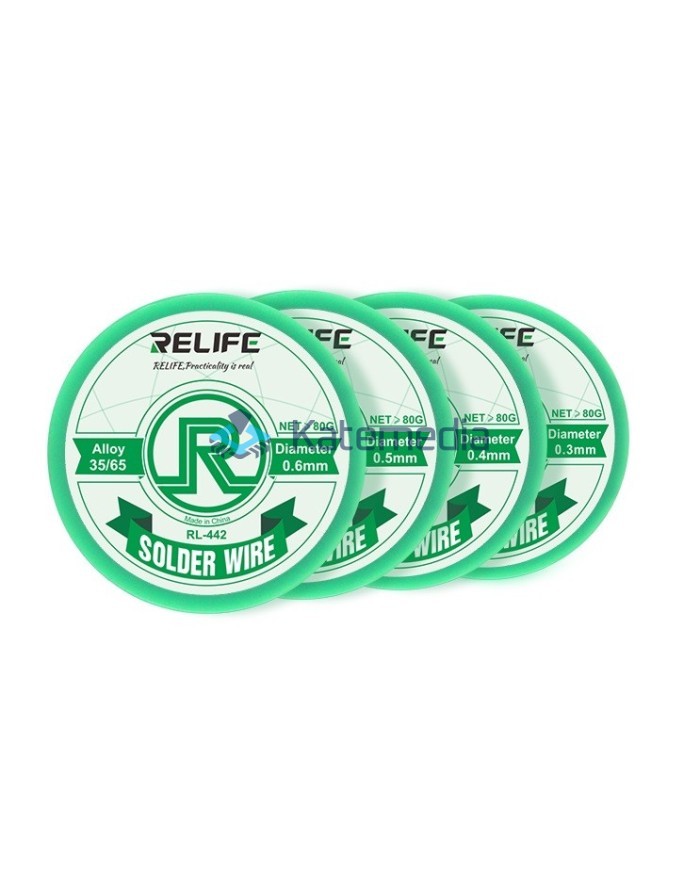 Solder Wire Tin Relife RL-442 0.4mm 35/65 100g