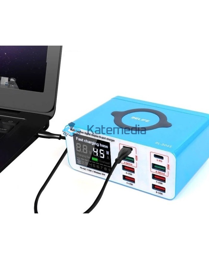 Service charger 8 ports 45W Type C induction