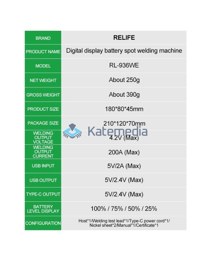 Spawarka zgrzewarka do baterii Relife RL-936WE