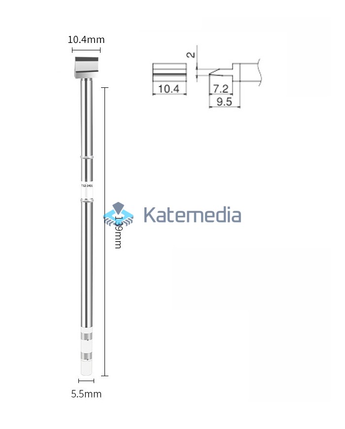 Soldering Tip T12-1401 HK Spatula 10,4mm