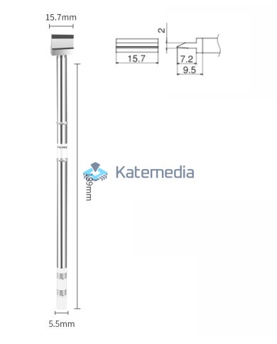 Grot Lutownicy T12-1402 HK Szpatułka 15,7mm