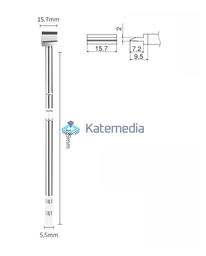 Soldering Tip T12-1402 HK Spatula 15,7mm