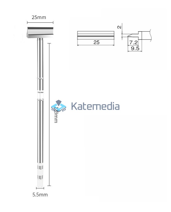 Soldering Tip T12-1404 HK Spatula 25mm