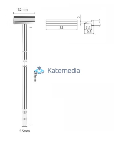 Grot Lutownicy T12-1405 HK Szpatułka 32mm
