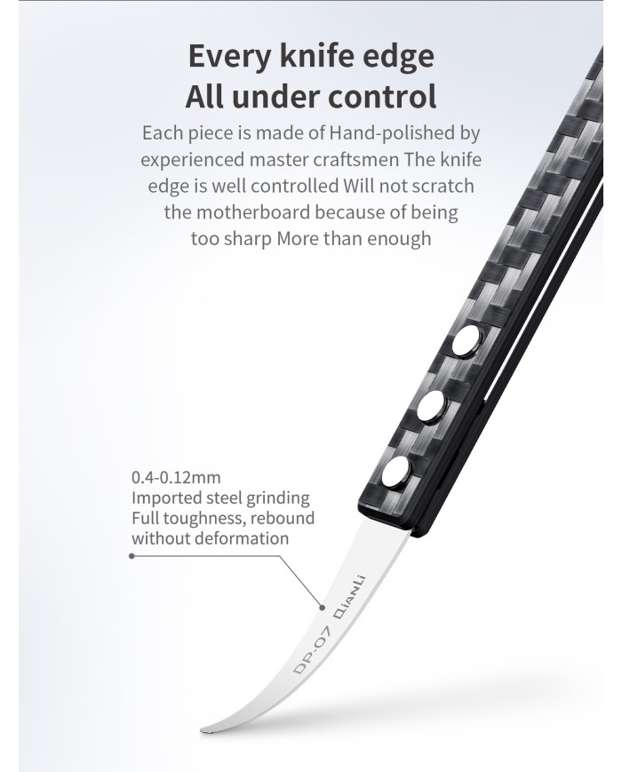 Qianli DP-06 Ręcznie polerowane ostrze + uchwyt z włókna carbonowego NOWOŚĆ!