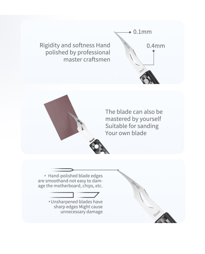 Qianli DP-08 Hand polished blade + carbon fiber handle NEW!