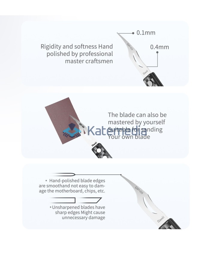 Qianli DP-10 Ręcznie polerowane ostrze + uchwyt z włókna carbonowego NOWOŚĆ!