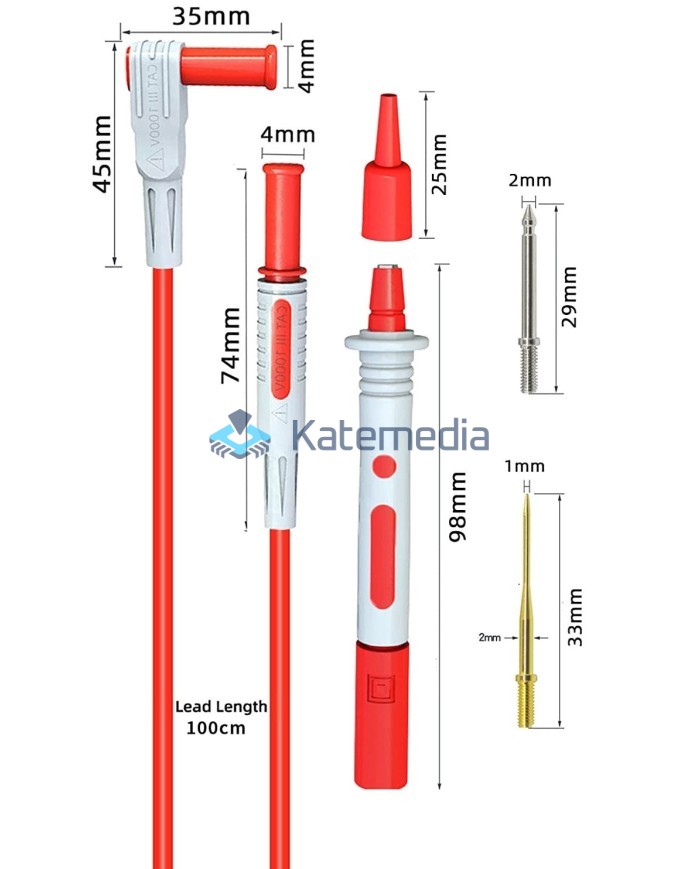 Cables For The Multimeter 10A 8 tips CAT III