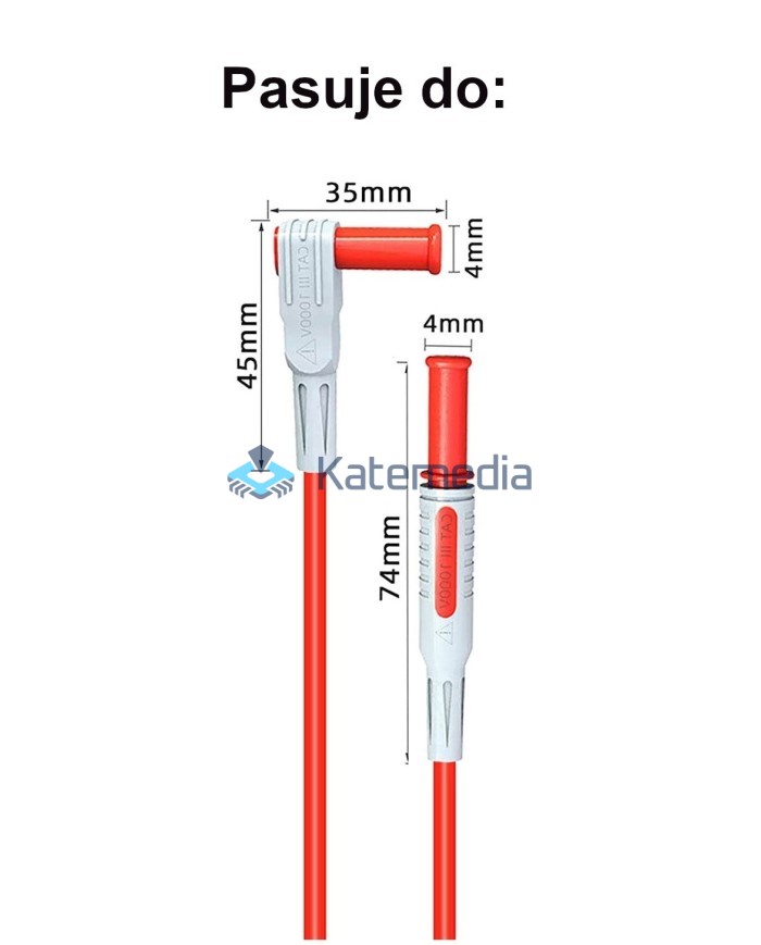Replaceable cable ends for the multimeter 10A 8 tips CAT II