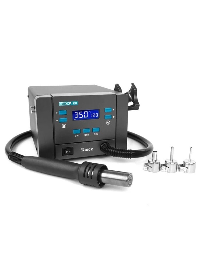 Quick K8 – stacja lutownicza Hot Air 1000W z 3 dyszami